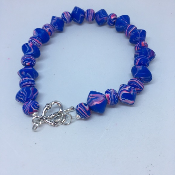 Unique Handmade Polymer Clay Ankle Bracelet - Picture 2 of 5